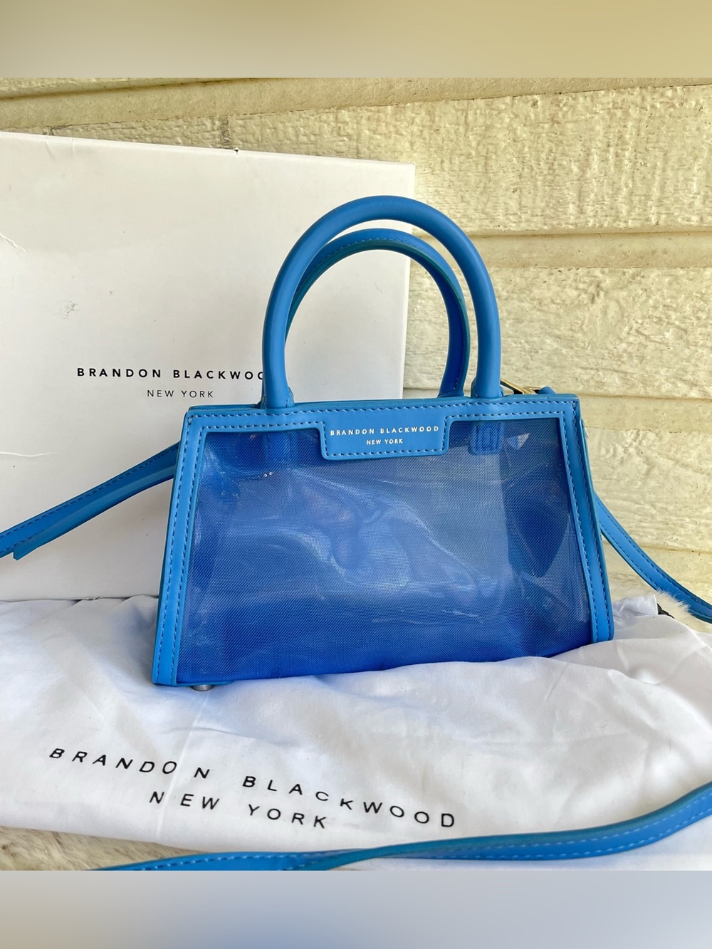 BRANDON BLACKWOOD Blue Arlen Satchel Crossbody Mini Bag Kendrick